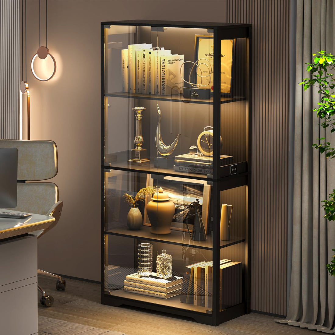 brottar display cabinet white